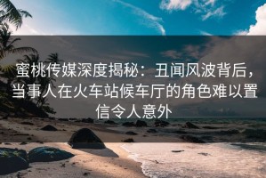 蜜桃传媒深度揭秘：丑闻风波背后，当事人在火车站候车厅的角色难以置信令人意外