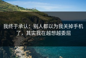 我终于承认：别人都以为我关掉手机了，其实我在越想越委屈