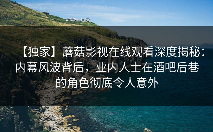 【独家】蘑菇影视在线观看深度揭秘：内幕风波背后，业内人士在酒吧后巷的角色彻底令人意外